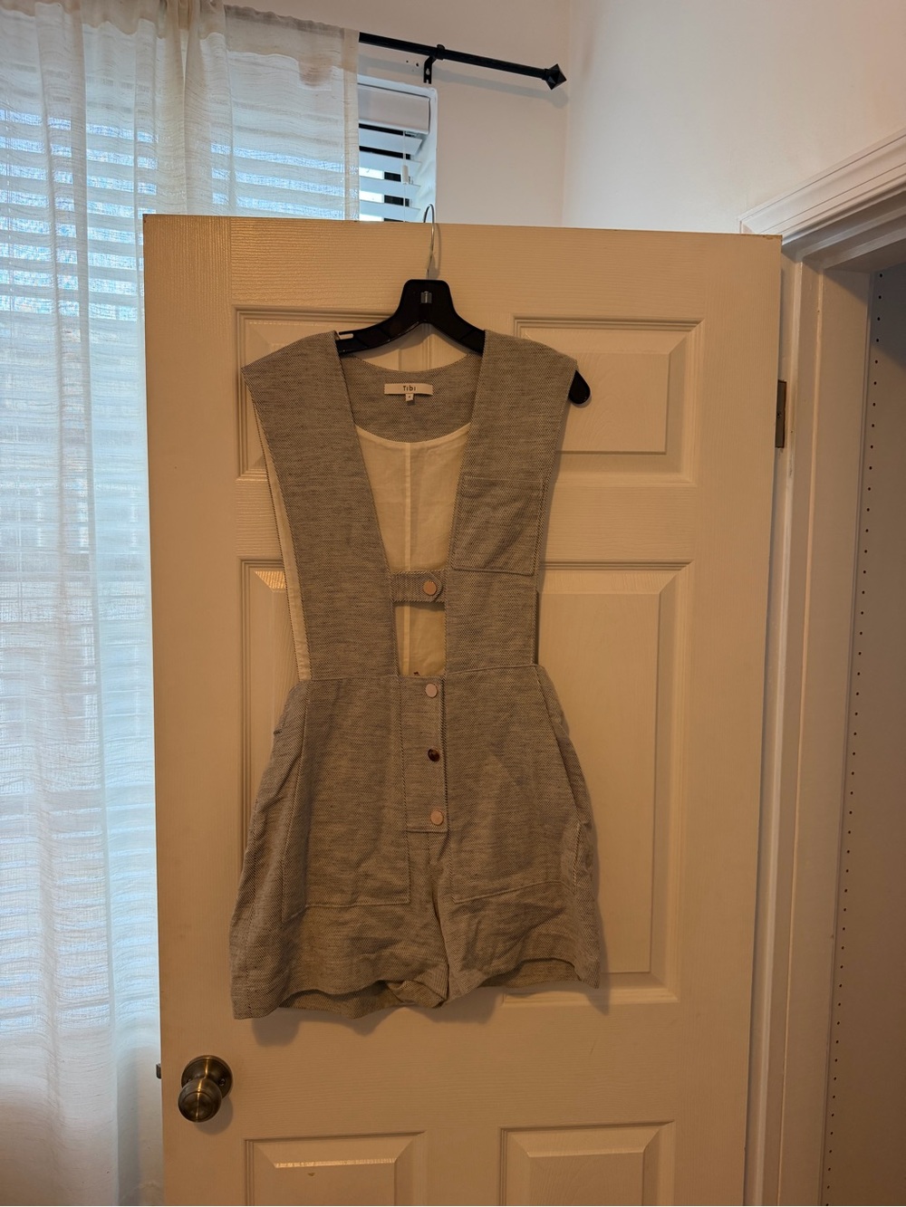 Tibi Light Gray Romper Jumpsuit